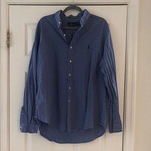Polo by Ralph Lauren Blue Custom Fit Button Down Size XXL